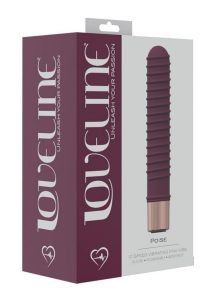 LoveLine Poise Silicone Rechargeable 10 Speed Mini-Vibrator - Burgundy