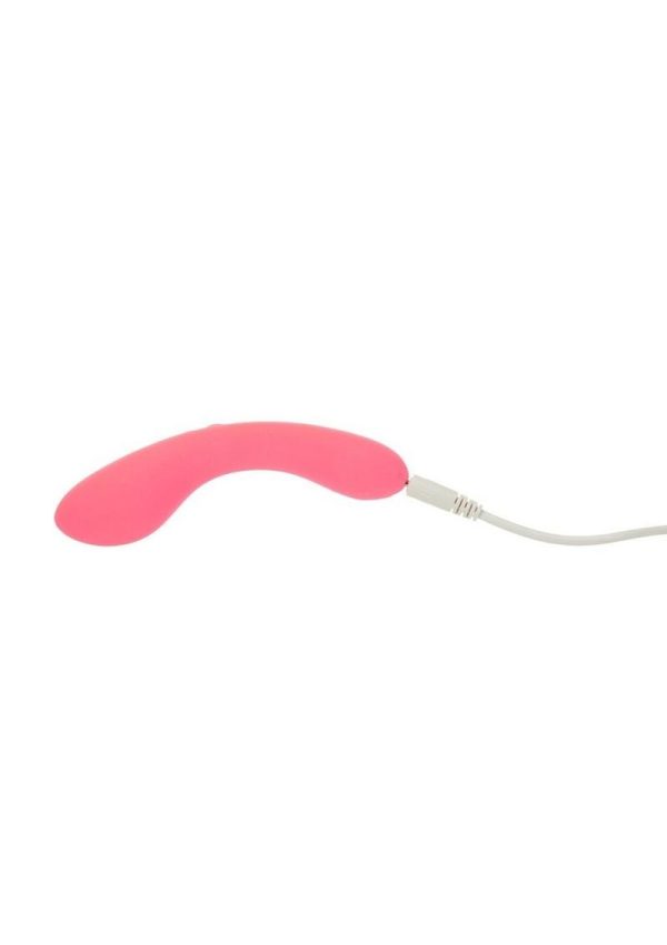 Swan Mini Swan Wand Rechargeable Silicone Glow in the Dark Massager - Pink