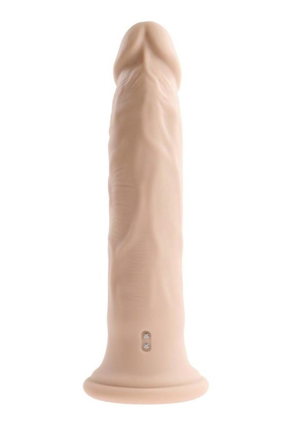 Twirl Jam Silicone Rechargeable Vibrating Dildo with Remote Control - Vanilla