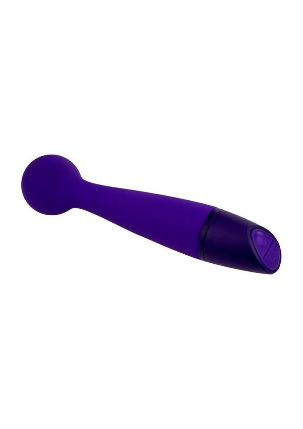 Selopa Gumball Rechargable Silicone Vibrating Wand - Purple
