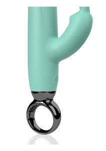PrimO Rabbit Rechargeable Silicone Vibrator - Teal
