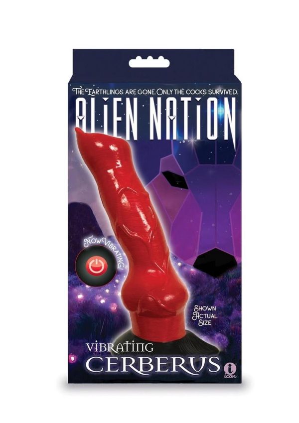 Alien Nation Cerberus Silicone Creature Vibrating Dildo - Red