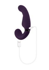 Share The Love Rechargeable Silicone Strap-On - Purple