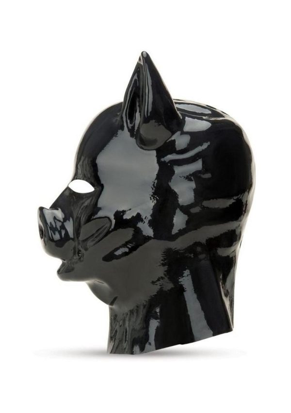 Prowler RED Latex Pig Hood - Black