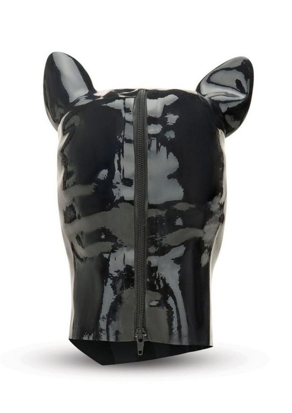 Prowler RED Latex Pig Hood - Black