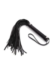 Lux Fetish Bondage Bed Strap and Flogger Kit (4 Piece) - Black