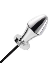 Lux Fetish Electro Sex Shock Butt Plug with Wired Remote Control - Black