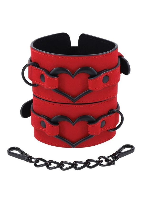 Sex and Mischief Amor Handcuffs - Red/Black