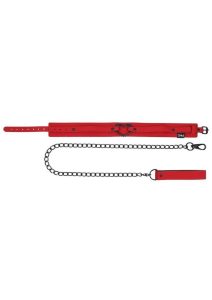 Sex and Mischief Amor Collar and Leash - Red/Black