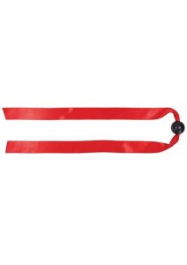 Sex and Mischief Amor Satin Ball Gag - Red/Black