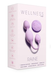 Wellness Raine Rechargeable Silicone Vibrating Kegel Ball with Remote Control - Lilac