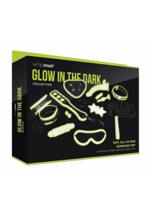 WhipSmart Glow in the Dark All in One Bondage Set (12 Piece) - Green