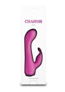 Charms Ivy Rechargeable Silicone Rabbit Vibrator- Magenta