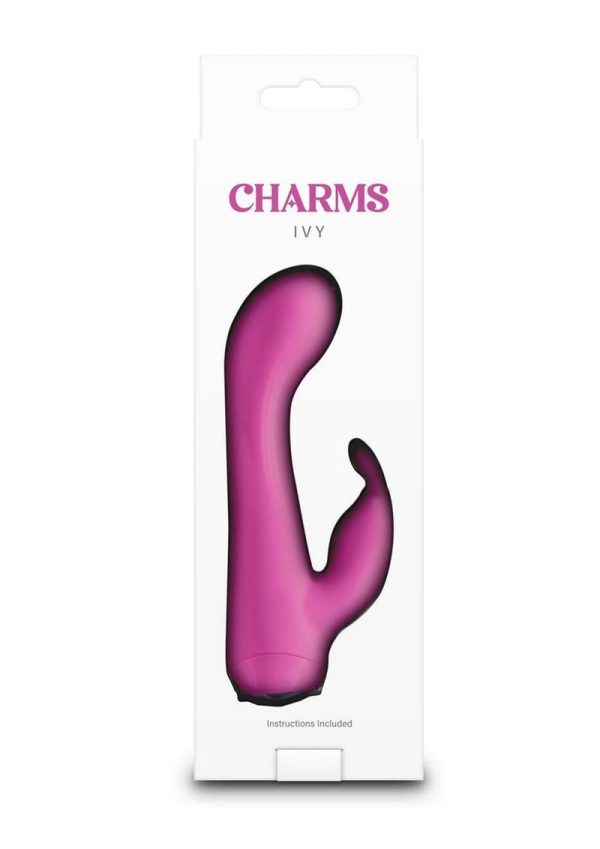 Charms Ivy Rechargeable Silicone Rabbit Vibrator- Magenta