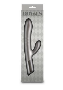 Royals Grace Rechargeable Silicone Rabbit Vibrator - Gray
