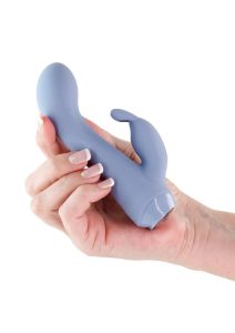 Charms Ivy Rechargeable Silicone Rabbit Vibrator- Blue
