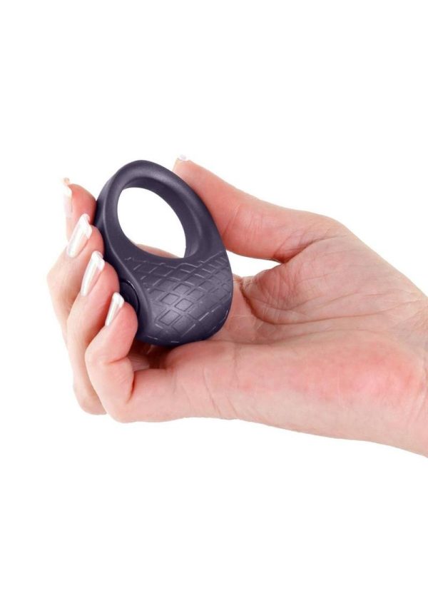 Seduction Levi Rechargeable Silicone Cock Ring - Gray