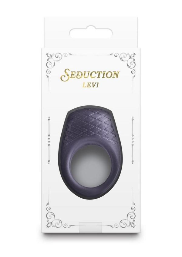 Seduction Levi Rechargeable Silicone Cock Ring - Gray