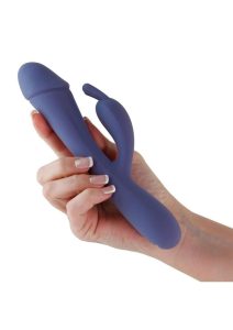 Obsessions Scarlett Rechargeable Silicone Rabbit Vibrator - Navy