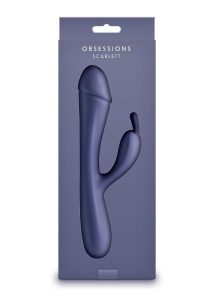 Obsessions Scarlett Rechargeable Silicone Rabbit Vibrator - Navy