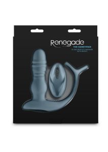 Renedage The Handyman Rechargeable Silicone Cock Ring and Prostate Massager with Remote Control - Gray