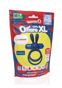 Screaming O 4B Ohare XL Silicone Vibrating Cock Ring - Blueberry