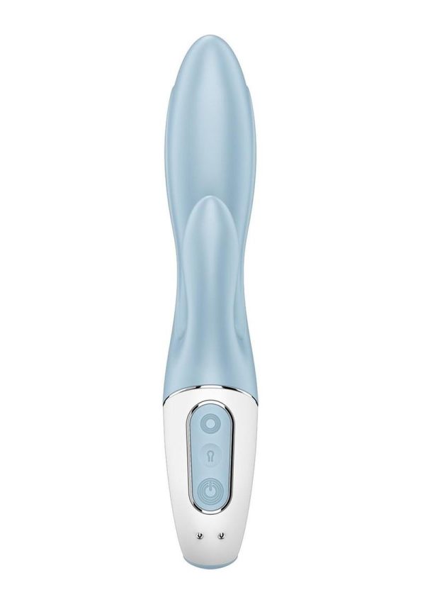 Satisfyer AIr Pump Bunny 1 Rechargeable Silicone Rabbit Vibrator - Blue/White
