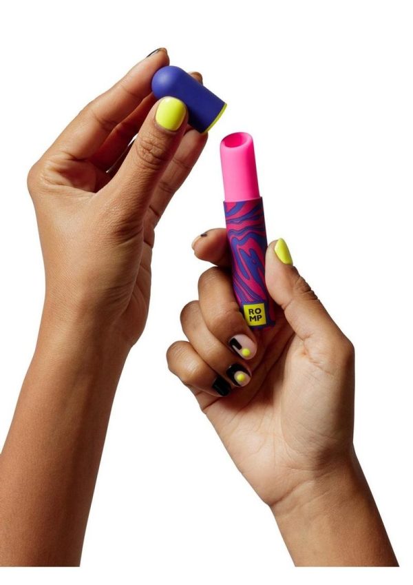 Romp Lipstick Rechargeable Vibrator - Pink/Navy