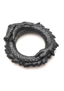 Creature Cock Black Caiman Silicone Cock Ring