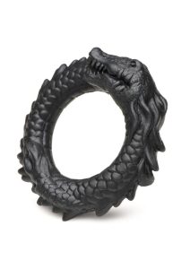 Creature Cock Black Caiman Silicone Cock Ring
