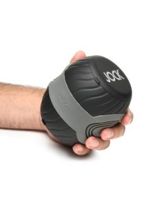JOCK 10X Vibrating and Squeezing Masturbator - Black/Grey/Clear