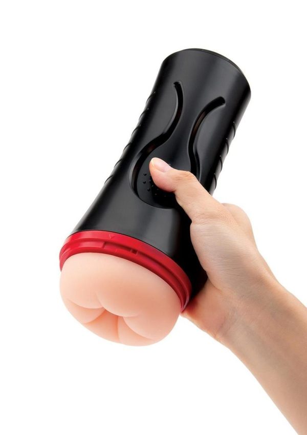 Envy Toys Squeezable Rear Clutch Vibrating Discreet Backdoor Stroker - Black