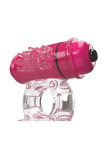4T Double Wammy Silicone Dual Vibrating Couples Cock Ring - Strawberry