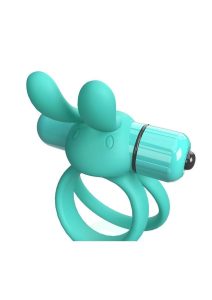 4T Ohare XL Silicone Rabbit Vibrating Cock Ring - Kiwi