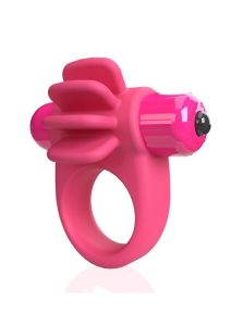 4T Skooch Vibrating Cock Ring with Clitoral Stimulator - Strawberry