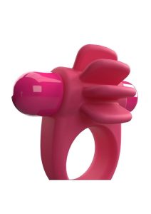 4T Skooch Vibrating Cock Ring with Clitoral Stimulator - Strawberry