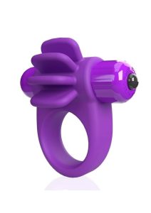 4T Skooch Vibrating Cock Ring with Clitoral Stimulator - Grape