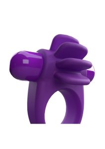 4T Skooch Vibrating Cock Ring with Clitoral Stimulator - Grape