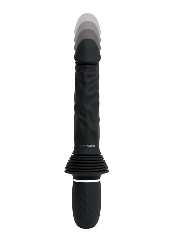 Whipsmart Thrusting Rechargeable Silicone Cock with Remote Control - Black