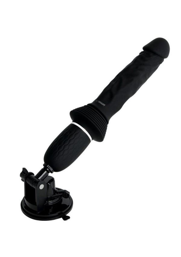 Whipsmart Thrusting Rechargeable Silicone Cock with Remote Control - Black