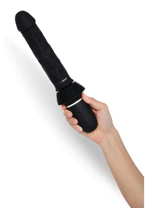 Whipsmart Thrusting Rechargeable Silicone Cock with Remote Control - Black