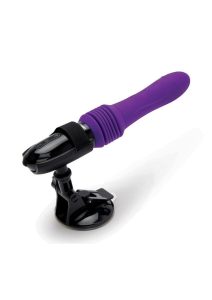 WhipSmart Thrusting Rechargeable Silicone Sex Machine with Remote Control - Purple/Black