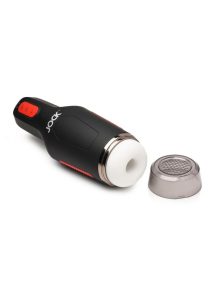 JOCK 15X Sucking and Vibrating Rechargeable Masturbator - Black