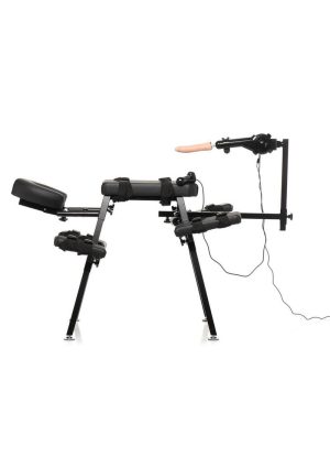 Master Series Obedience Bench Sex Machine with Remote Control - Black