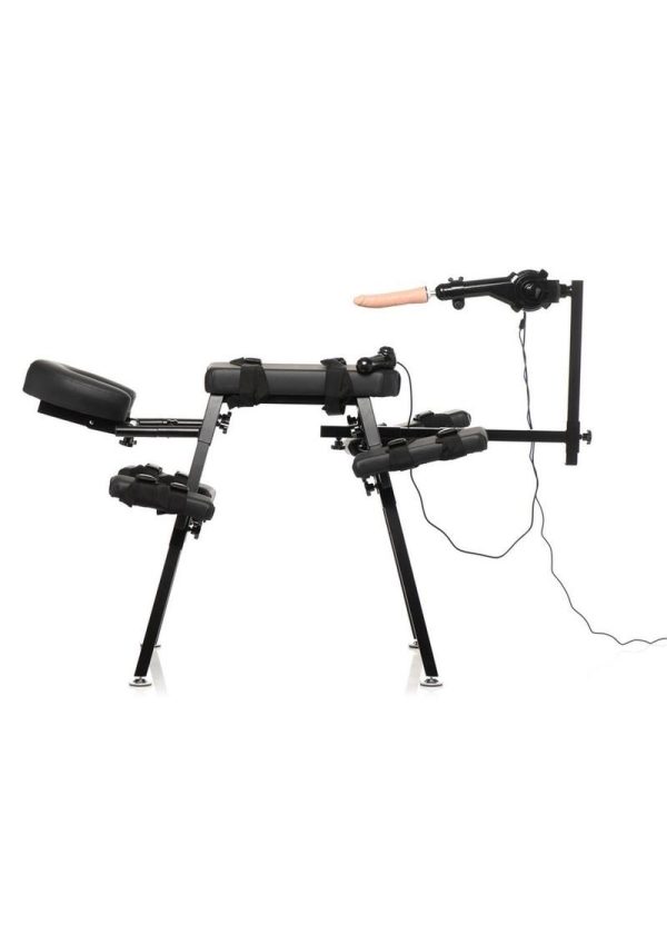 Master Series Obedience Bench Sex Machine with Remote Control - Black