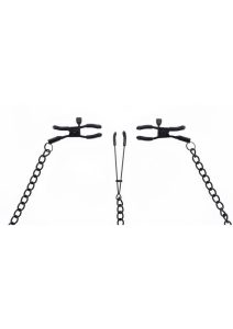 Saffron Nipple to Clit Set - Black/Red