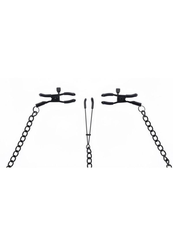 Saffron Nipple to Clit Set - Black/Red