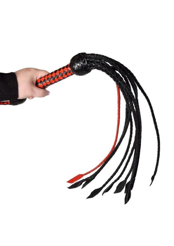 Prowler RED Short Handle Flogger - Red/Black