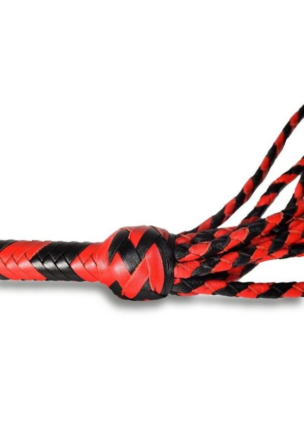 Prowler RED Long Handle Flogger - Red/Black