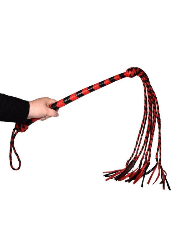 Prowler RED Long Handle Flogger - Red/Black